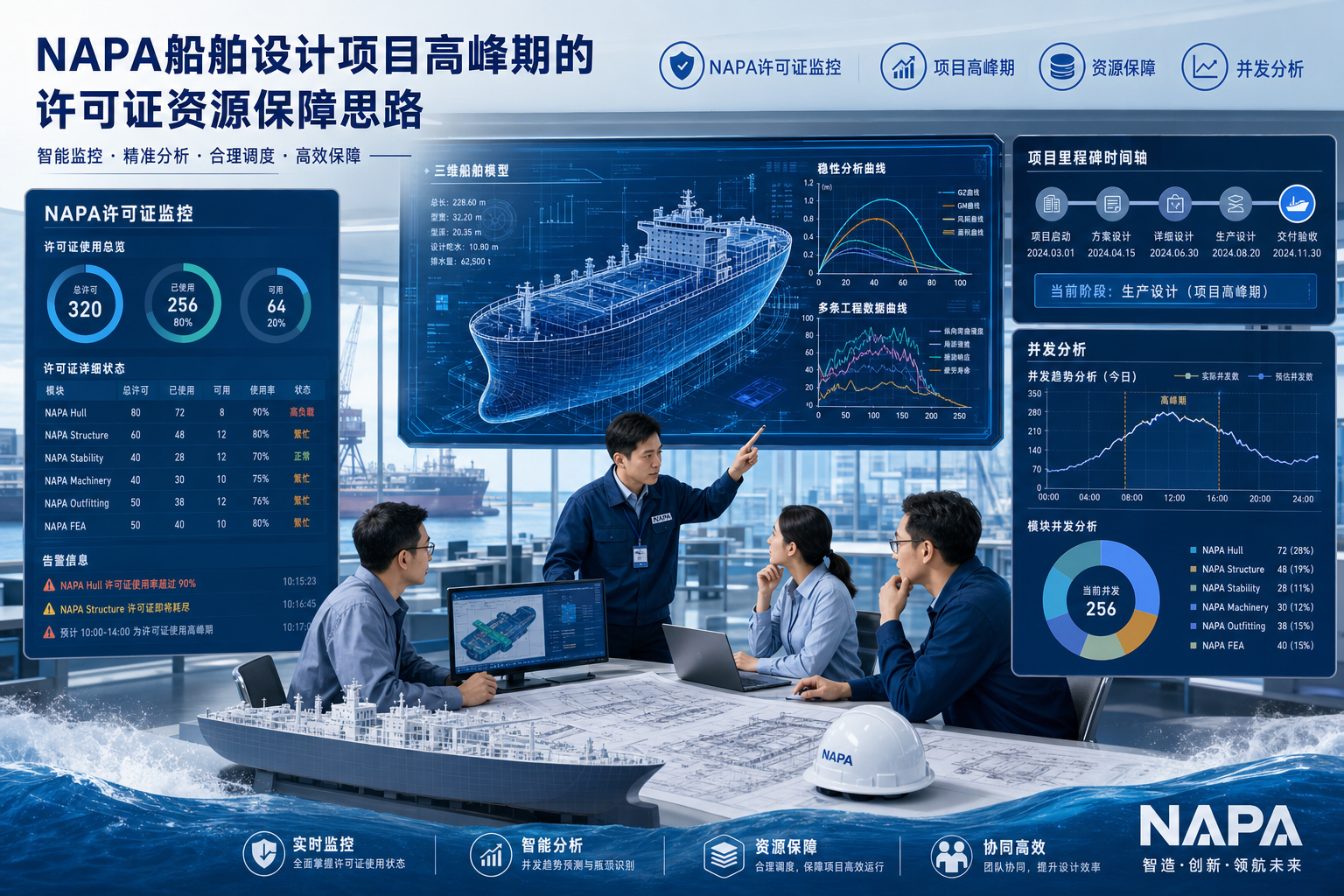 NAPA船舶设计项目高峰期的许可证资源保障思路