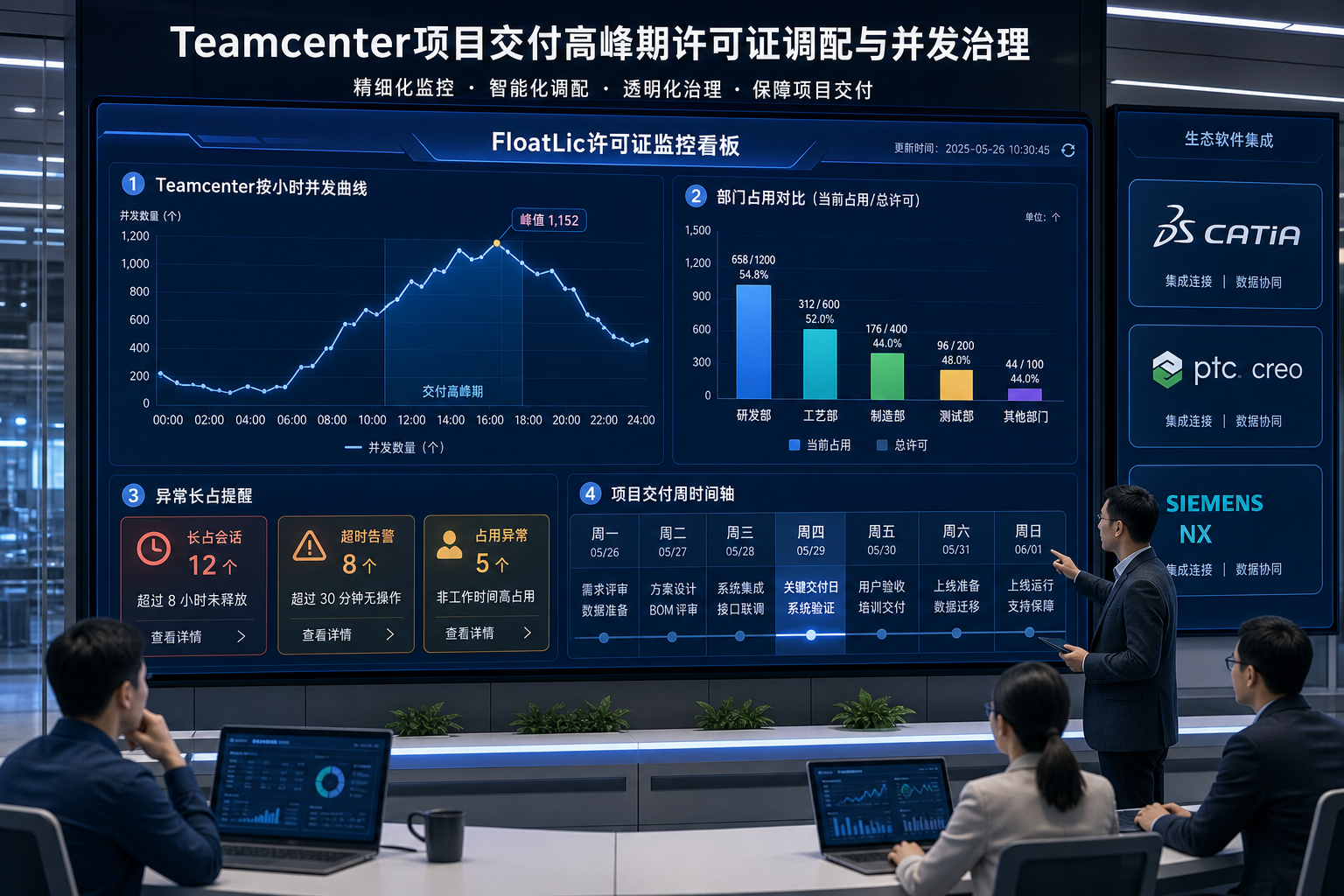 Teamcenter项目交付高峰期许可证调配与并发治理