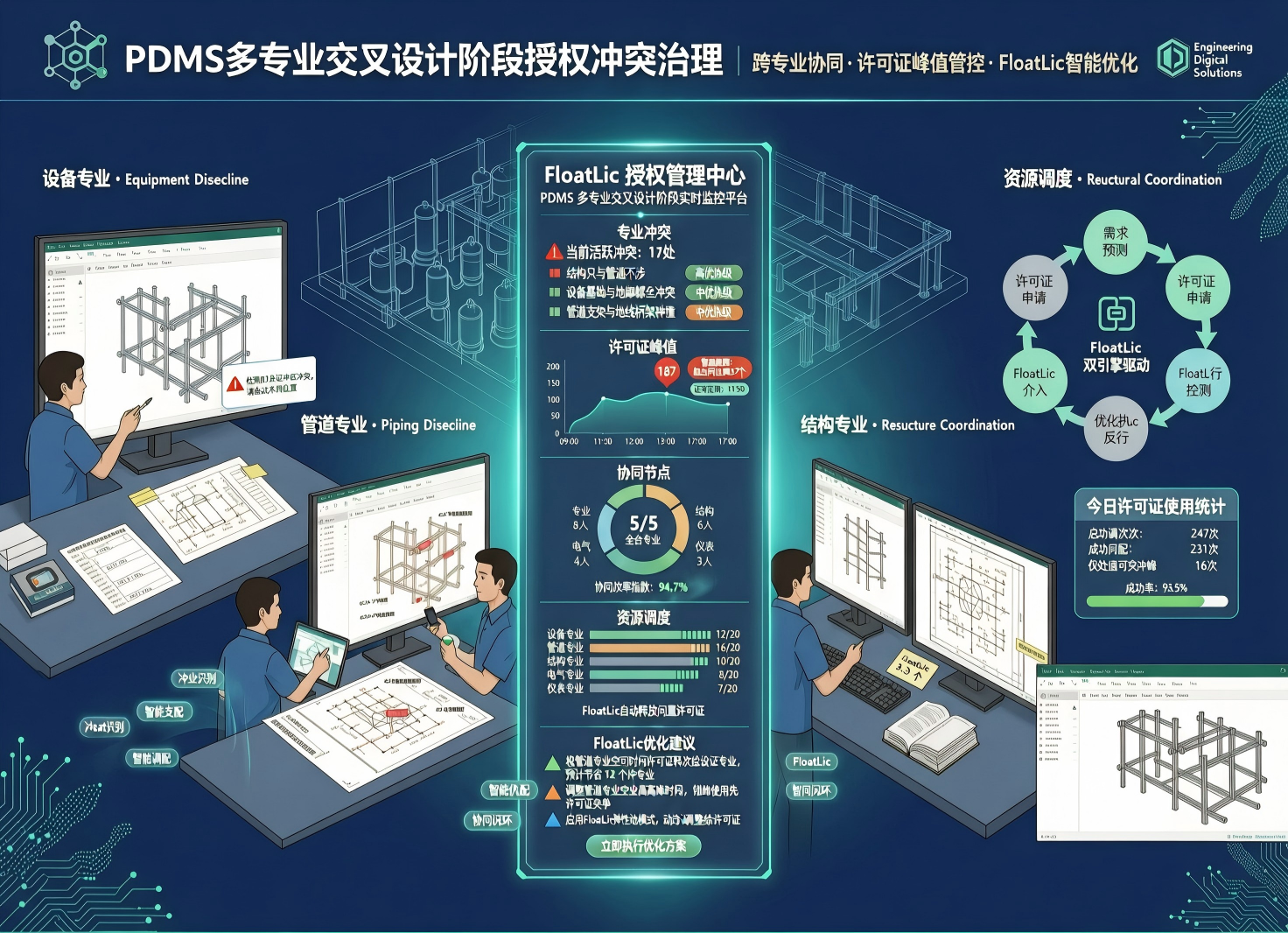 PDMS多专业交叉设计阶段如何控制三维工厂设计授权冲突