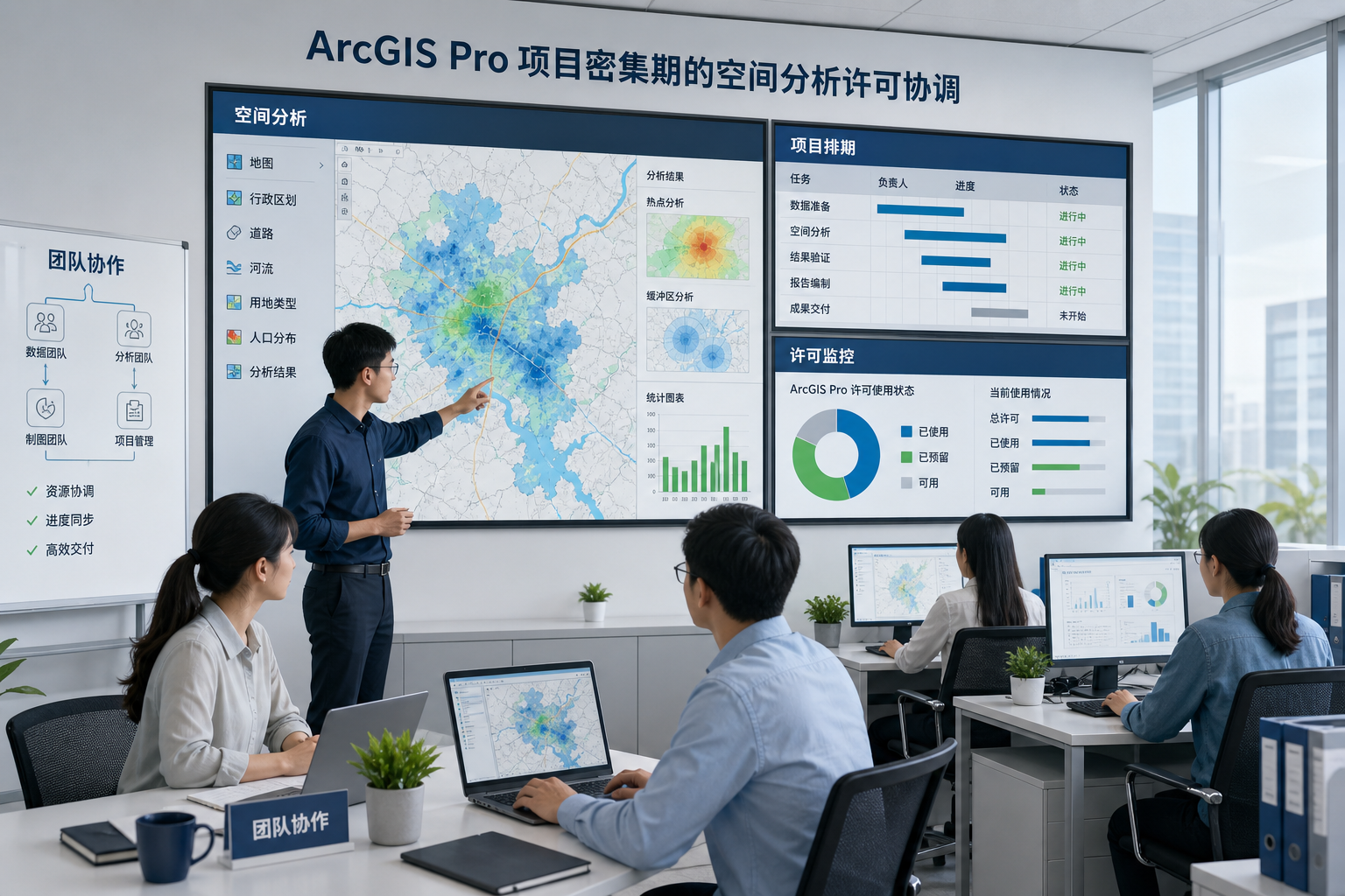 ArcGISPro项目密集期的空间分析许可协调