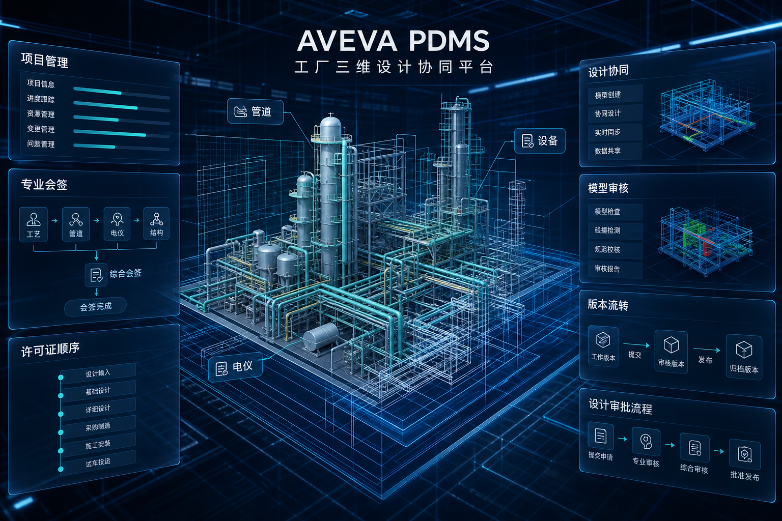 AVEVA PDMS设计变更密集周里多专业会签的许可证顺序怎么排