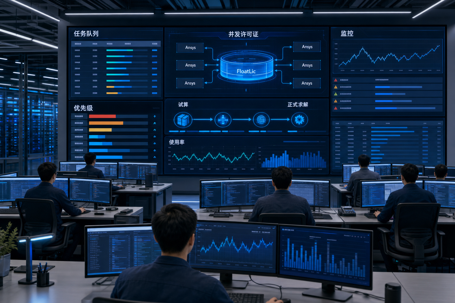 ANSYS仿真排队总卡在试算阶段时并发许可证该怎么优先分配