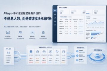 Allegro许可证监控里最有价值的，不是总人数，而是关键模块占满时长