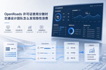 OpenRoads许可证使用分散时，交通设计团队怎么发现隐性浪费