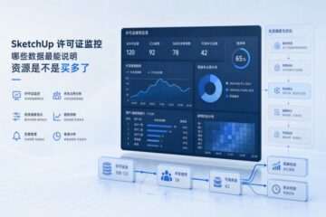 SketchUp许可证监控里，哪些数据最能说明资源是不是买多了