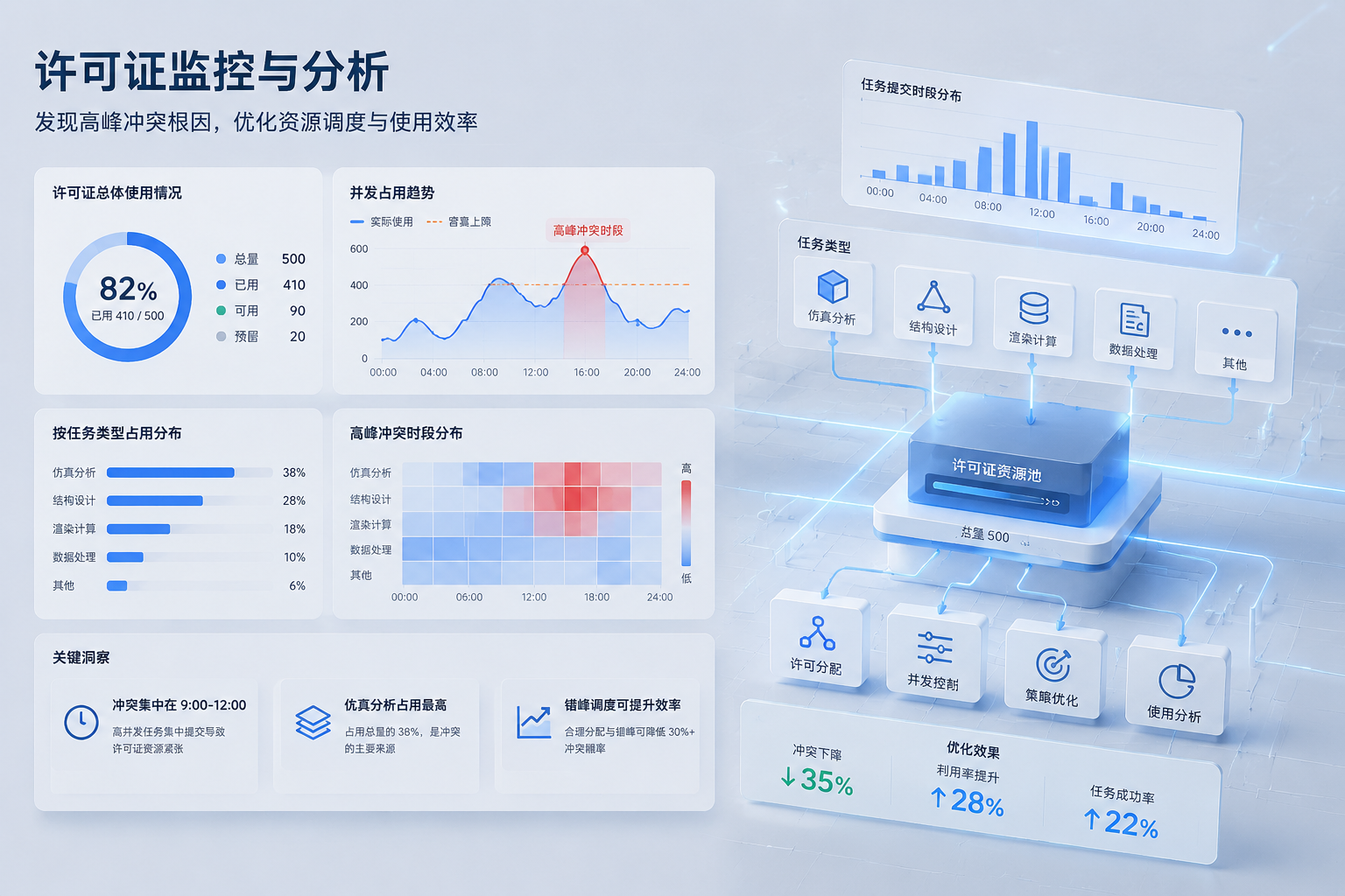 许可证监控怎么发现高峰冲突根因：企业不能只盯拒绝记录，还要看任务类型和提交时段
