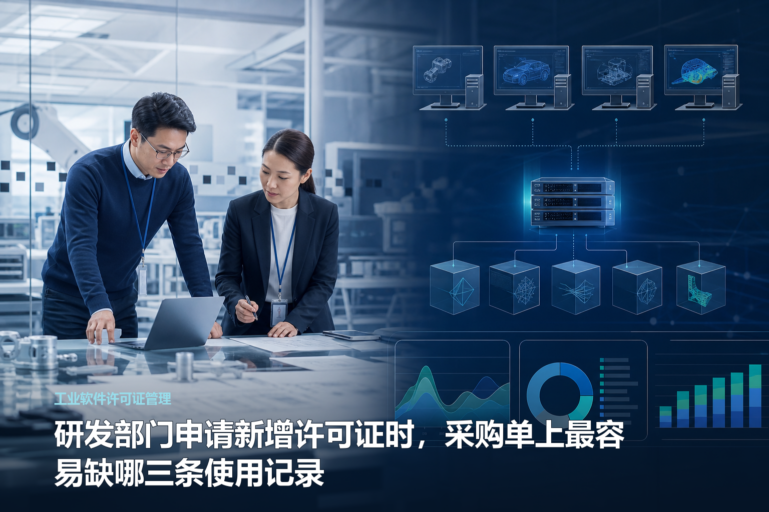 研发部门申请新增许可证时,采购单上最容易缺哪三条使用记录