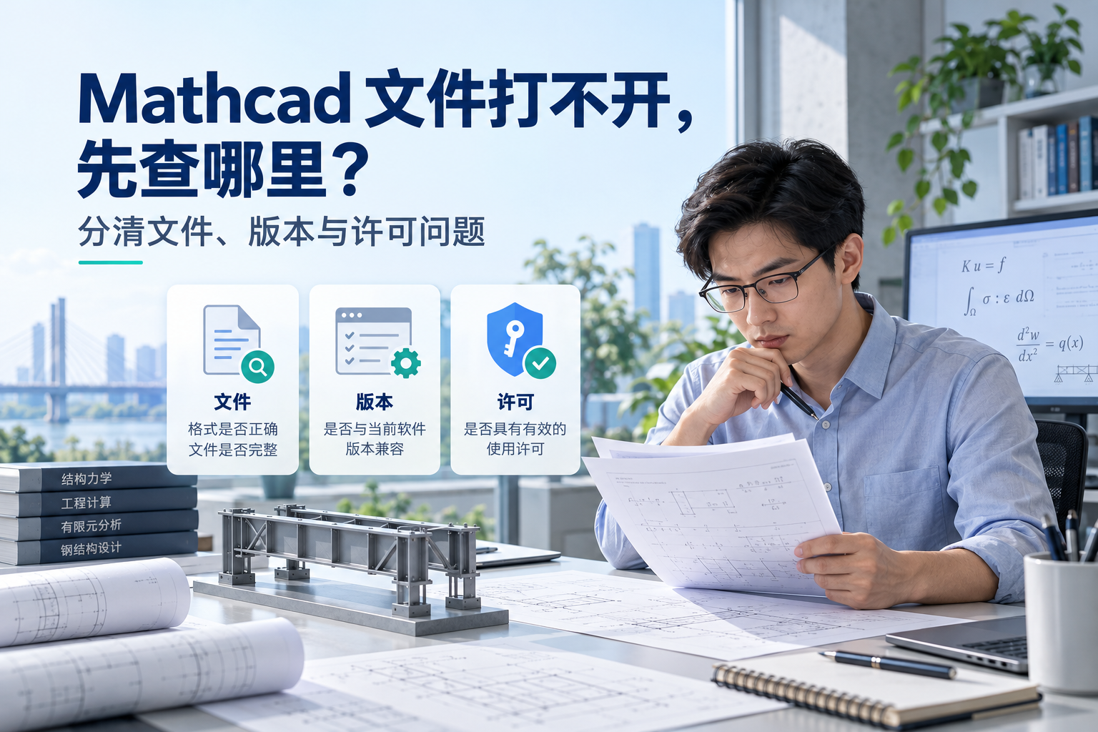 Mathcad文件与许可排查示意